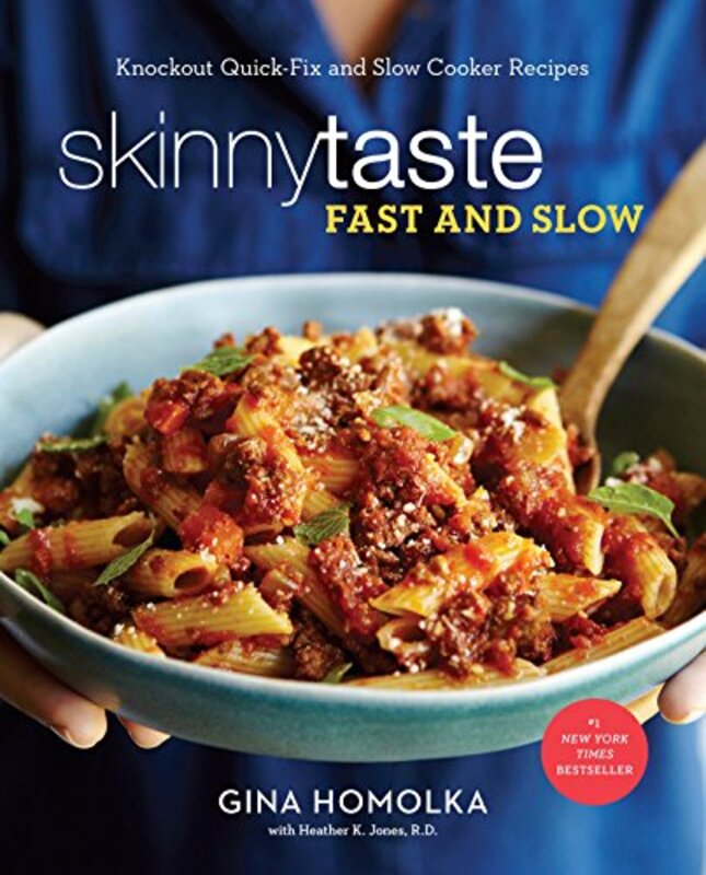 Book cover for "Skinnytaste Fast and Slow" by Gina Homolka