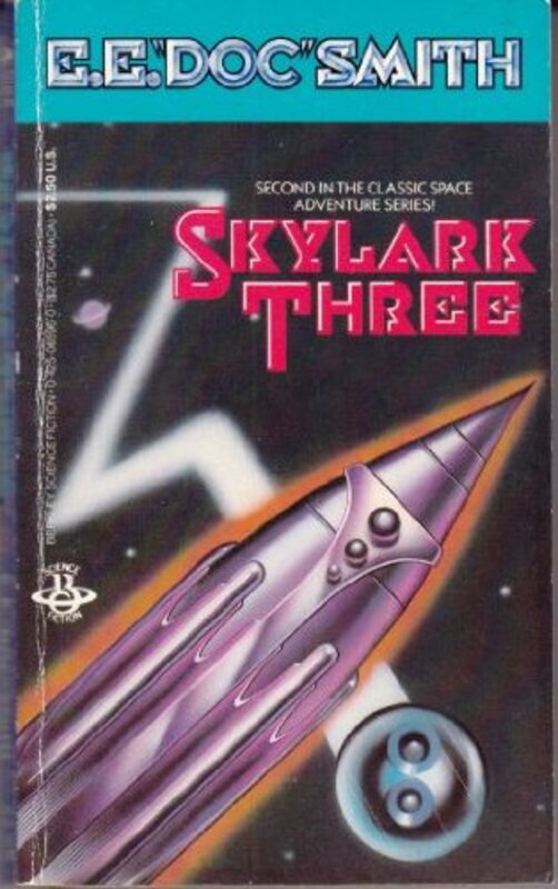 Book cover for "Skylark Three" by EE Doc Smith