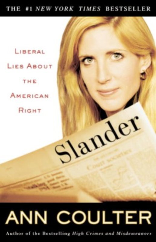 Book cover for "Slander" by Ann Coulter