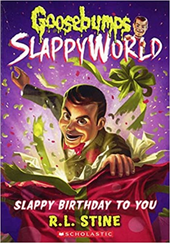 Book cover for "Slappy Birthday to You" by R.L. Stine