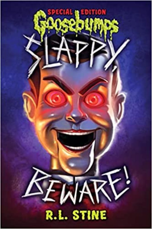 Book cover for "Slappy, Beware!" by R.L. Stine