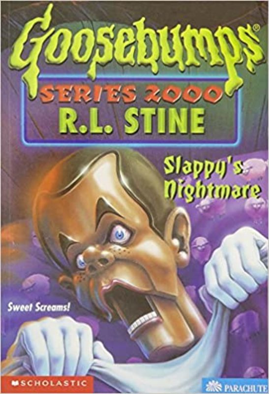Book cover for "Slappy's Nightmare" by R.L. Stine