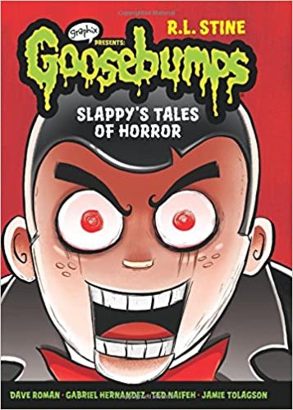 Book cover for "Slappy's Tales of Horror" by R.L. Stine