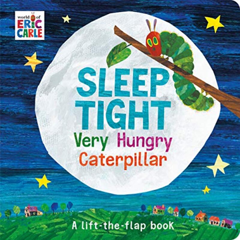 Book cover for "Sleep Tight Very Hungry Caterpillar" by Eric Carle