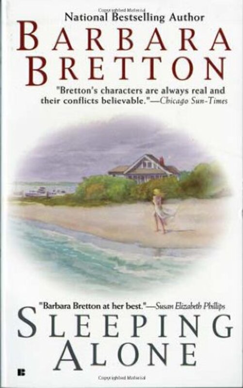 Book cover for "Sleeping Alone" by Barbara Bretton
