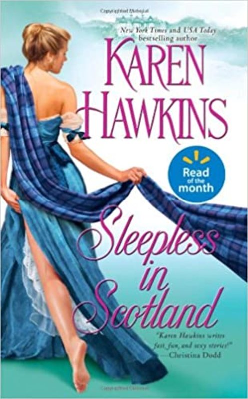 Book cover for "Sleepless in Scotland" by Karen Hawkins