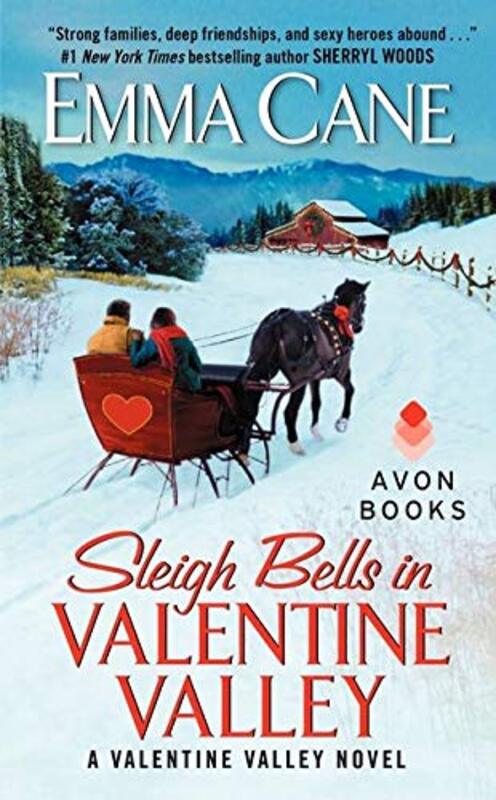 Book cover for "Sleigh Bells in Valentine Valley" by Emma Cane
