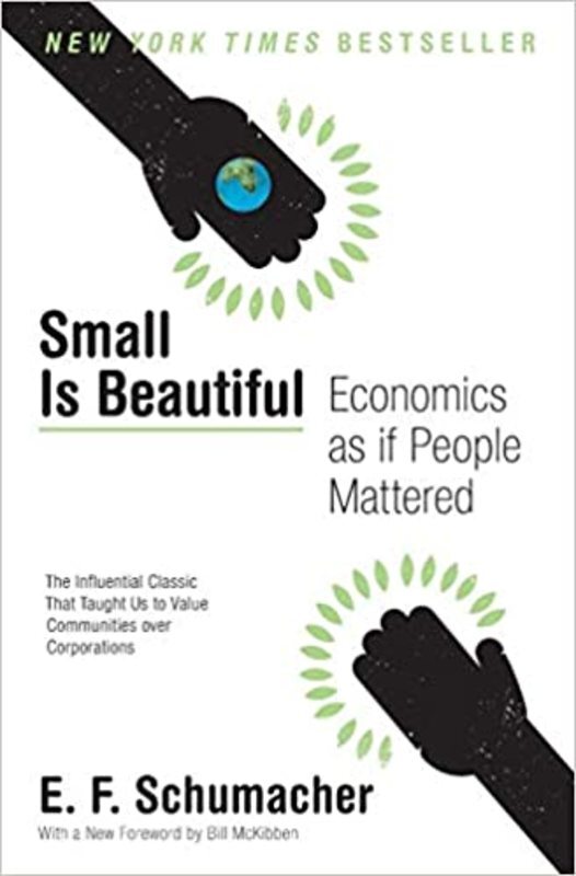 Book cover for "Small Is Beautiful" by E. F. Schumacher