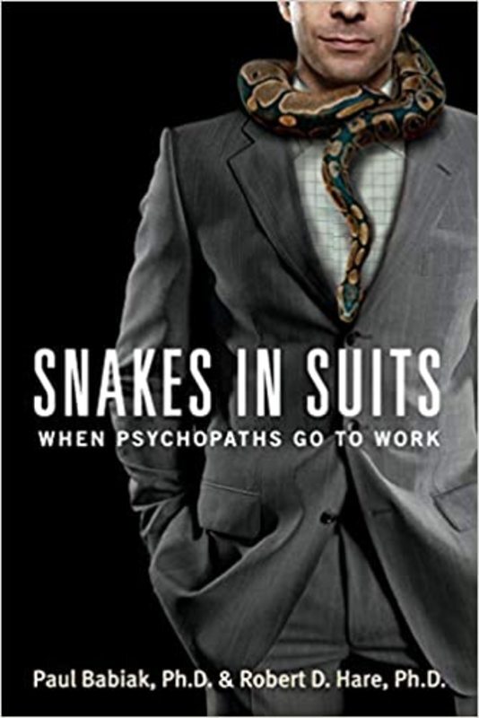 Book cover for "Snakes in Suits" by Paul Babiak