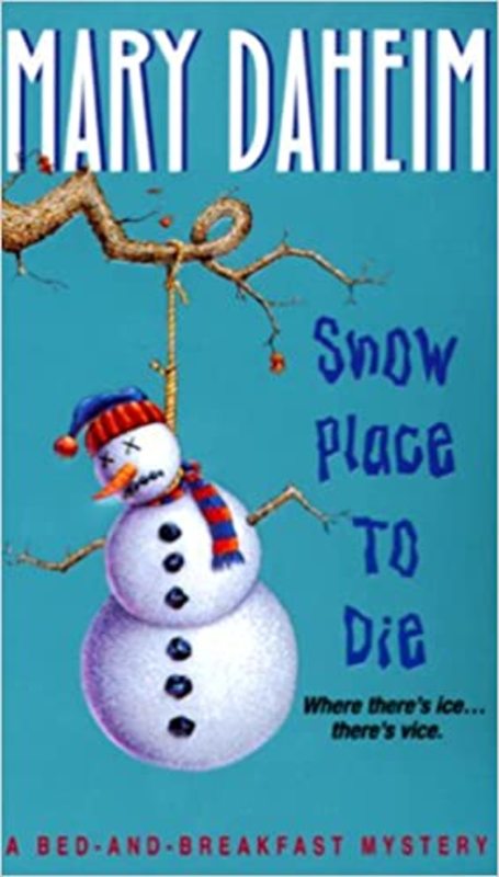 Book cover for "Snow Place to Die" by Mary Daheim