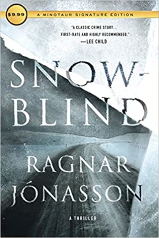 Book cover for "Snowblind" by Ragnar Jónasson