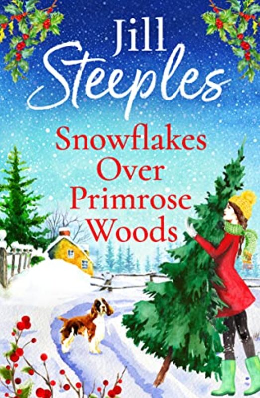Book cover for "Snowflakes Over Primrose Woods" by Jill Steeples