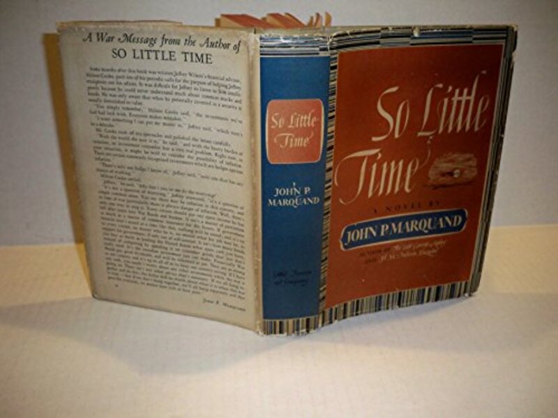 Book cover for "So Little Time" by John P Marquand