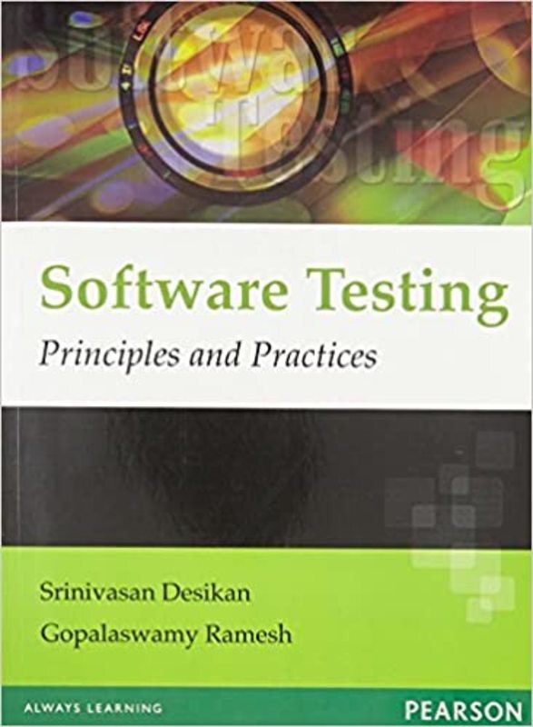 Book cover for "Software Testing" by Srinivasan Desikan