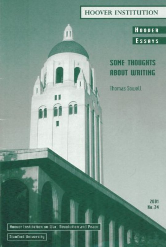 Book cover for "Some Thoughts about Writing" by Thomas Sowell
