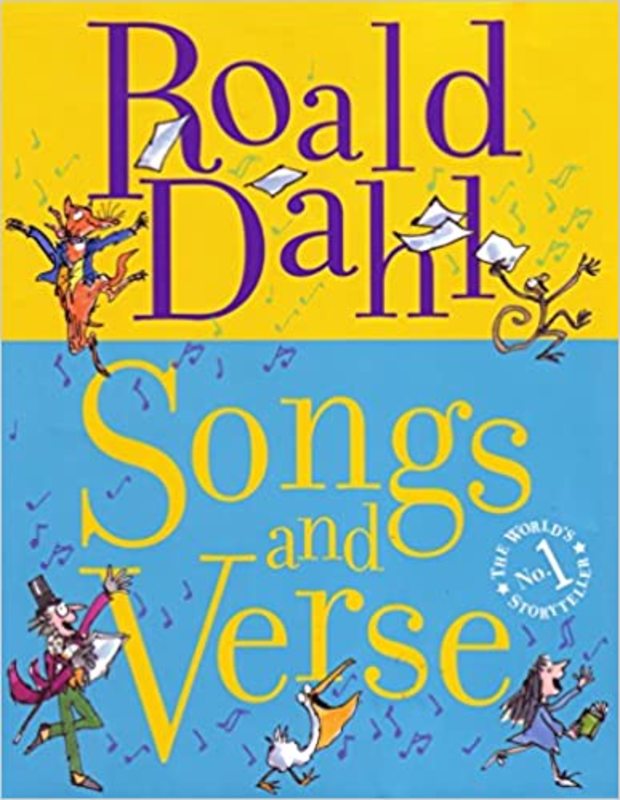 Book cover for "Songs and Verse" by Roald Dahl