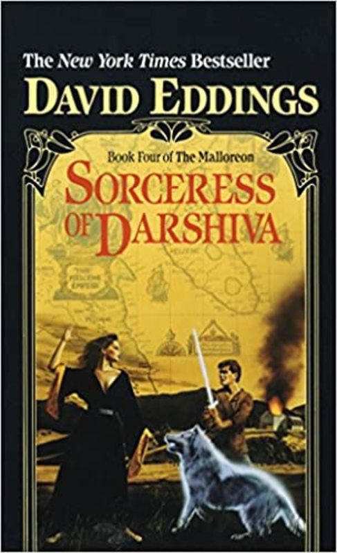 Book cover for "Sorceress of Darshiva" by David Eddings