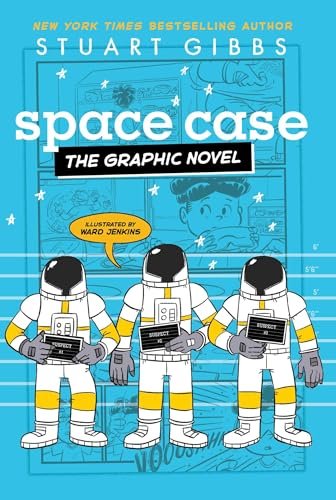 Book cover for "Space Case: The Graphic Novel" by Stuart Gibbs