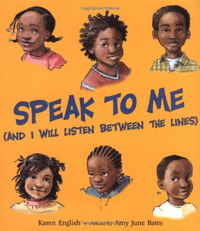 Book cover for "Speak to Me" by Karen English