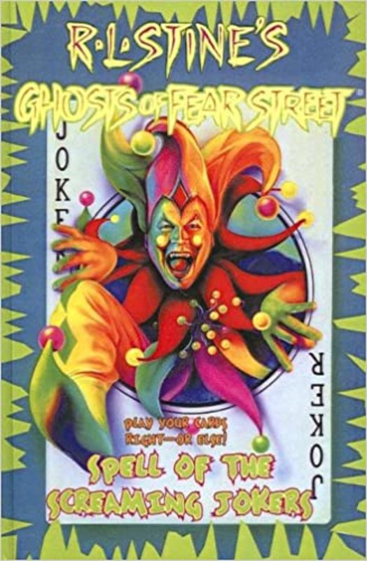 Book cover for "Spell of the Screaming Jokers" by R.L. Stine