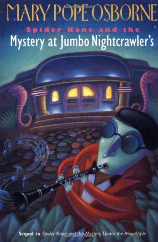Book cover for "Spider Kane and the Mystery at Jumbo Nightcrawler's" by Mary Pope Osborne