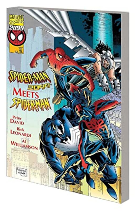 Book cover for "Spider-Man 2099 vs. Venom 2099" by Peter David