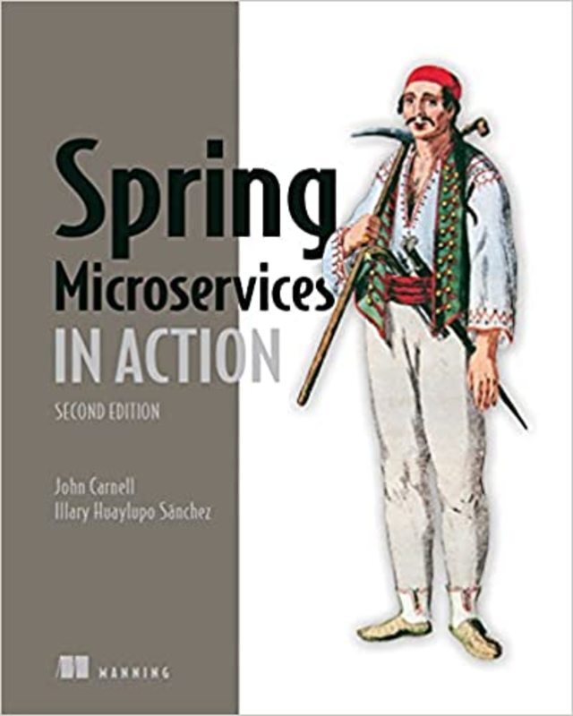 Book cover for "Spring Microservices in Action" by John Carnell