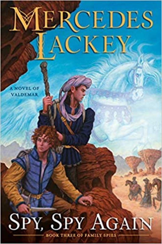 Book cover for "Spy, Spy Again" by Mercedes Lackey