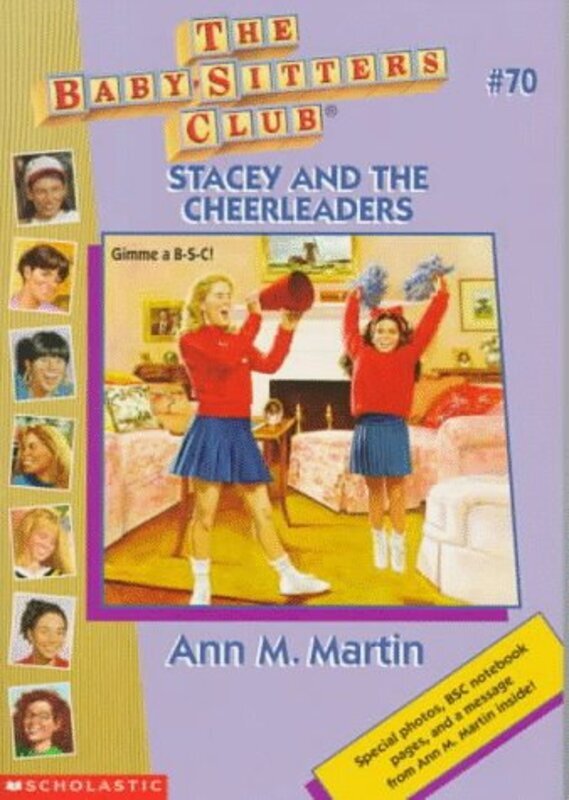 Book cover for "Stacey and the Cheerleaders" by Ann M Martin