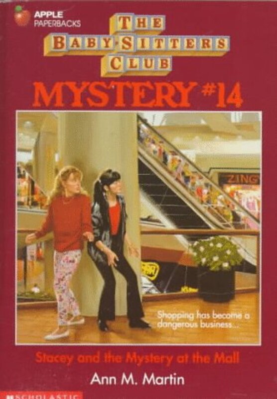 Book cover for "Stacey and the Mystery at the Mall" by Ann M Martin