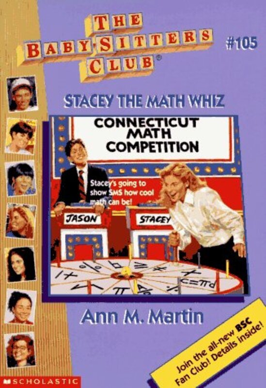 Book cover for "Stacey the Math Whiz" by Ann M Martin