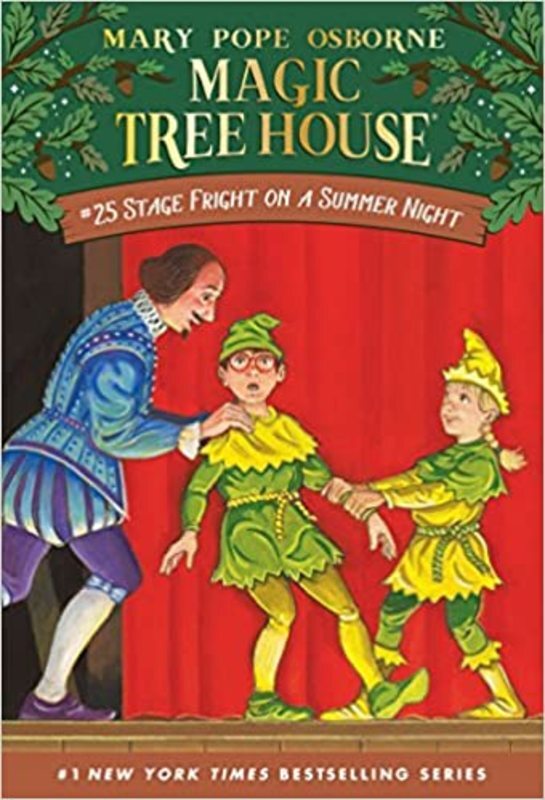 Book cover for "Stage Fright on a Summer Night" by Mary Pope Osborne