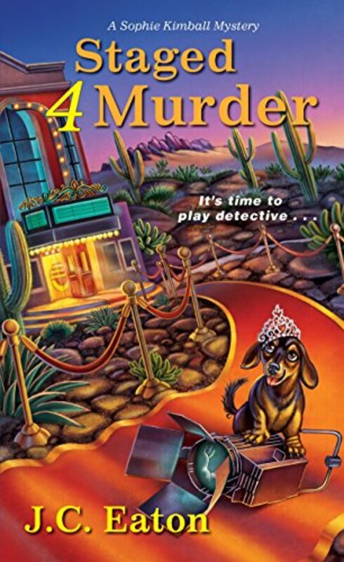 Book cover for "Staged 4 Murder" by JC Eaton