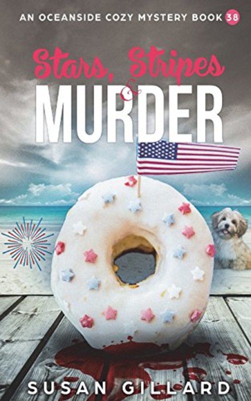Book cover for "Stars, Stripes and Murder" by Susan Gillard