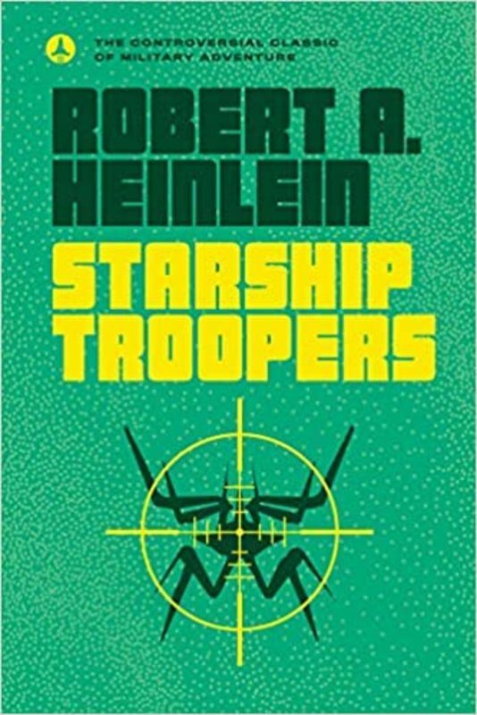 Book cover for "Starship Troopers" by Robert A. Heinlein