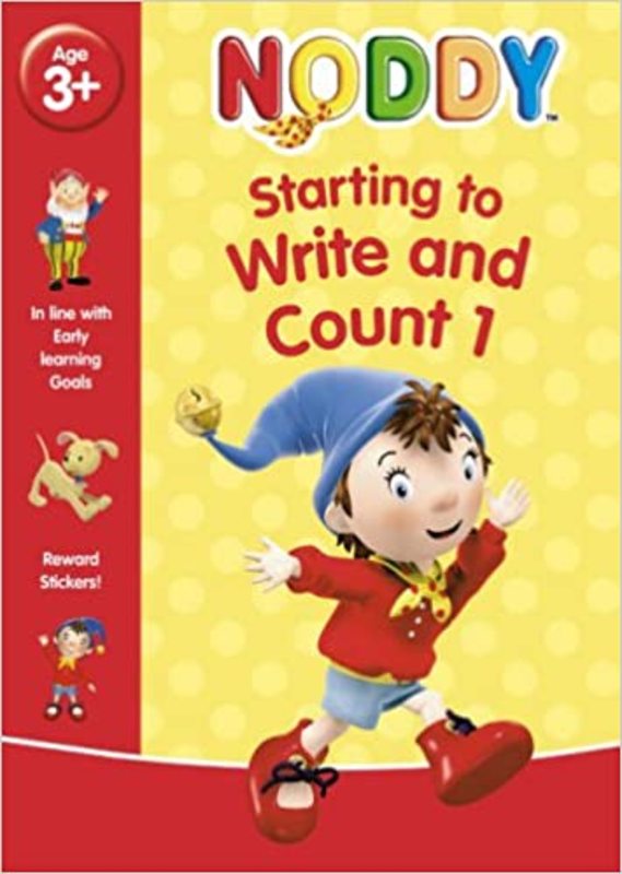 Book cover for "Starting to Write and Count with Noddy" by Enid Blyton
