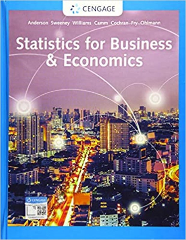 Book cover for "Statistics for Business & Economics" by David R. Anderson