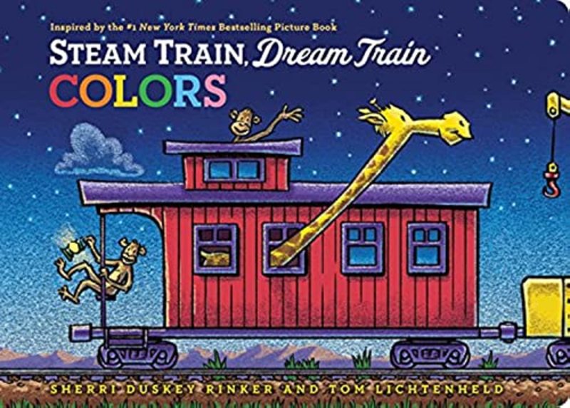 Book cover for "Steam Train, Dream Train Colors" by Sherri Duskey Rinker