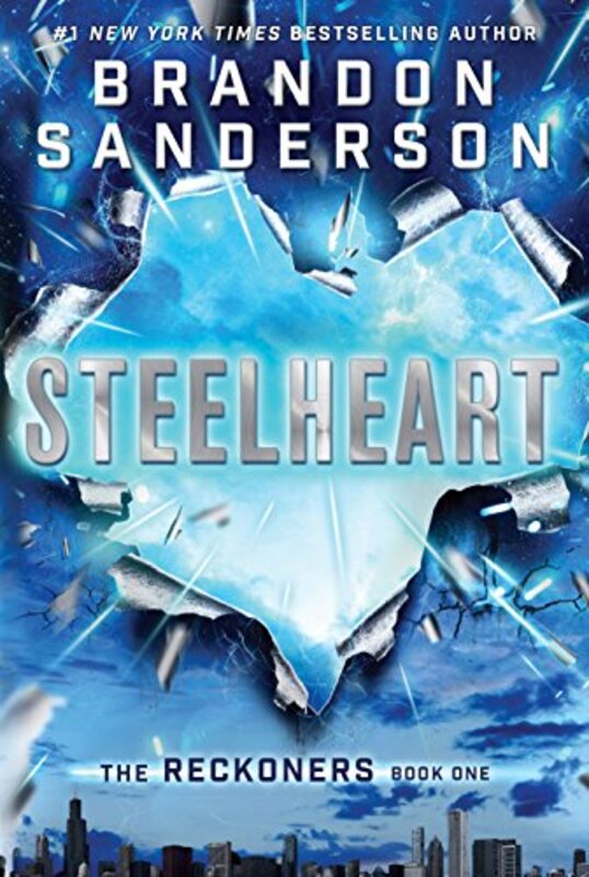 Book cover for "Steelheart" by Brandon Sanderson