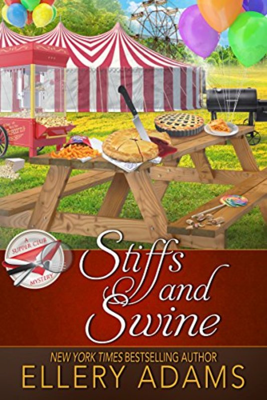 Book cover for "Stiffs and Swine" by Ellery Adams
