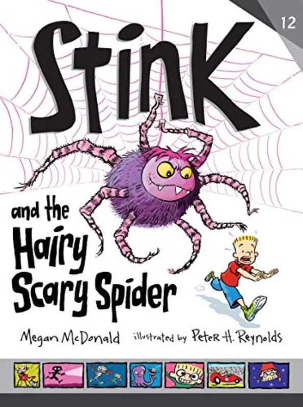 Book cover for "Stink and the Hairy Scary Spider" by Megan McDonald