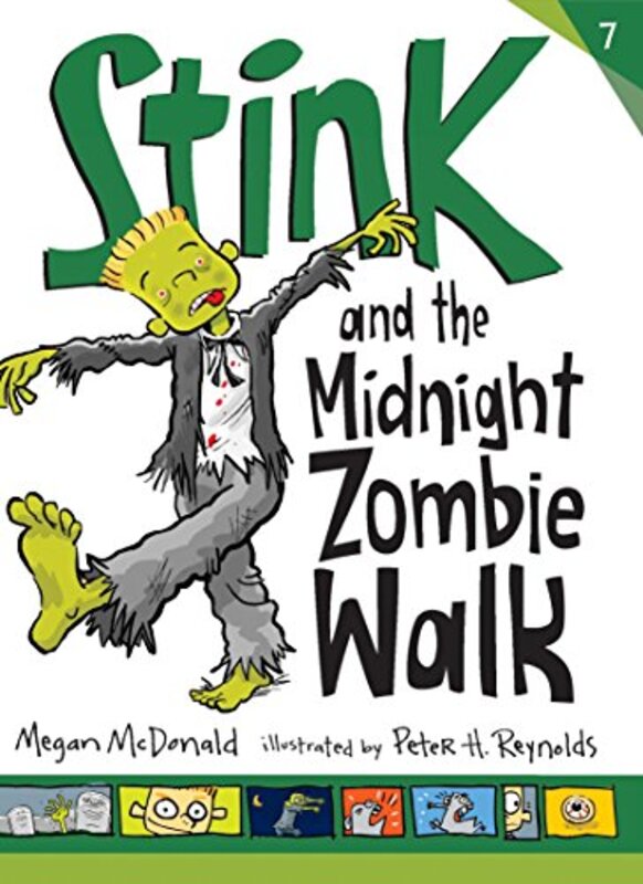 Book cover for "Stink and the Midnight Zombie Walk" by Megan McDonald