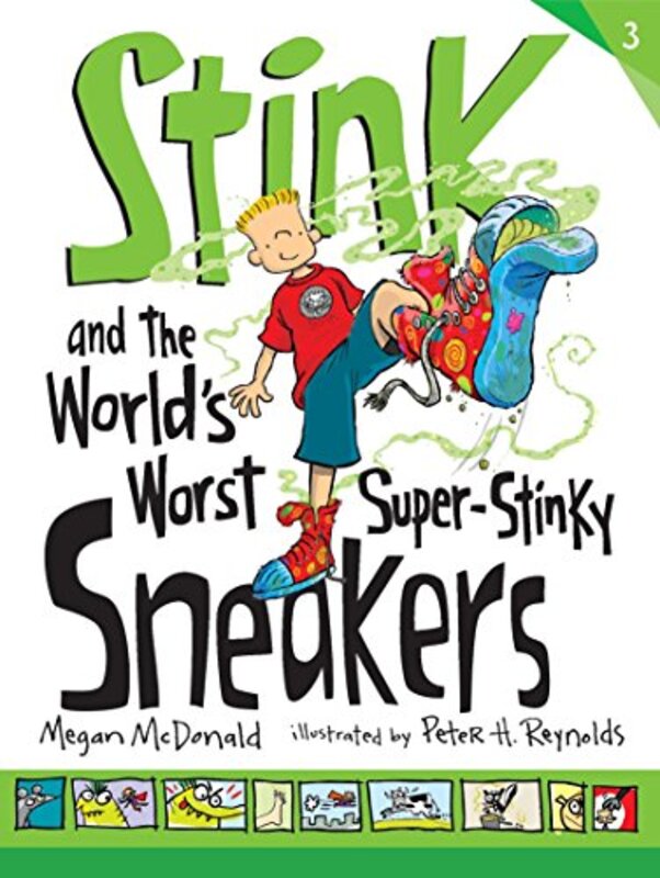 Book cover for "Stink and the World's Worst Super-Stinky Sneakers" by Megan McDonald