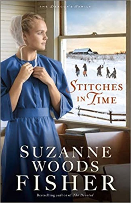Book cover for "Stitches in Time" by Suzanne Woods Fisher