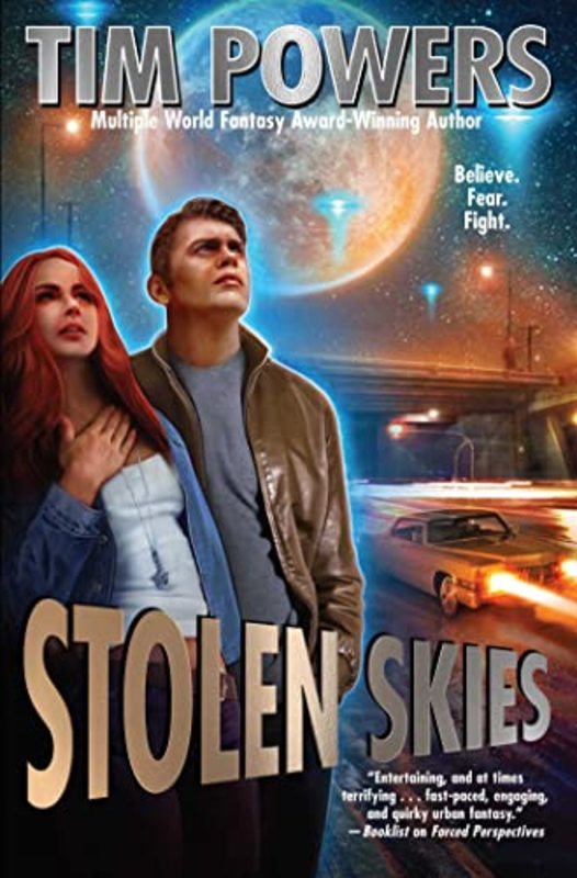 Book cover for "Stolen Skies" by Tim Powers