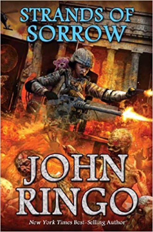Book cover for "Strands of Sorrow" by John Ringo