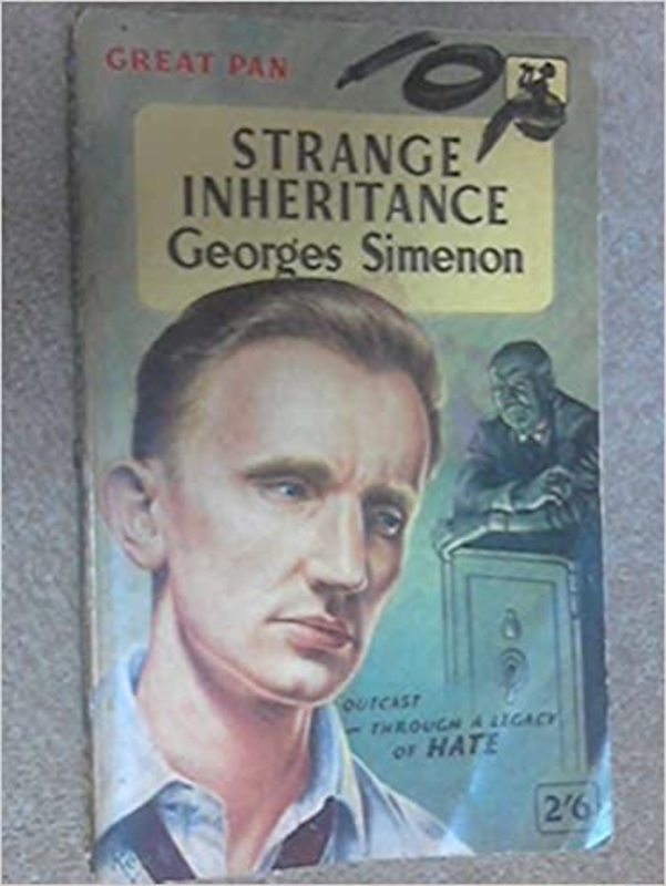 Book cover for "Strange Inheritance" by Georges Simenon