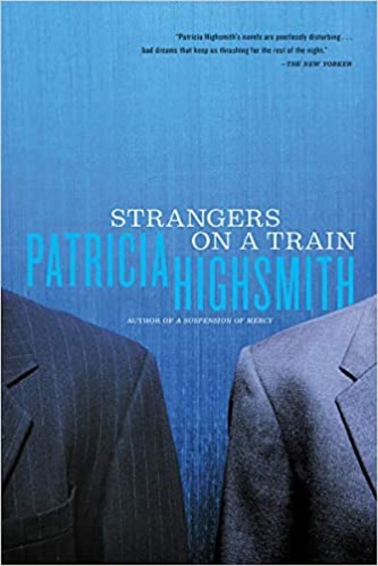Book cover for "Strangers on a Train" by Patricia Highsmith