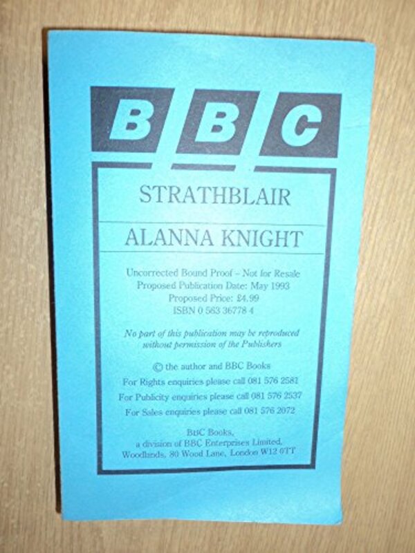 Book cover for "Strathblair" by Alanna Knight