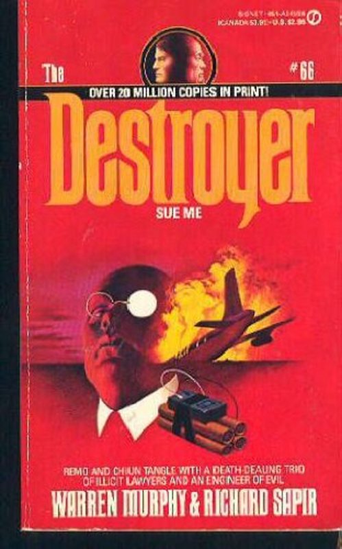 Book cover for "Sue Me" by Warren Murphy
